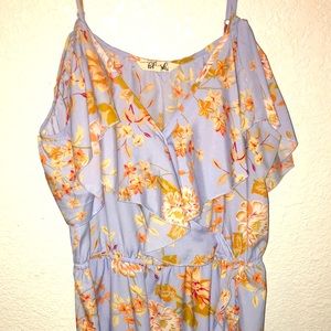 Light blue flower High low dress